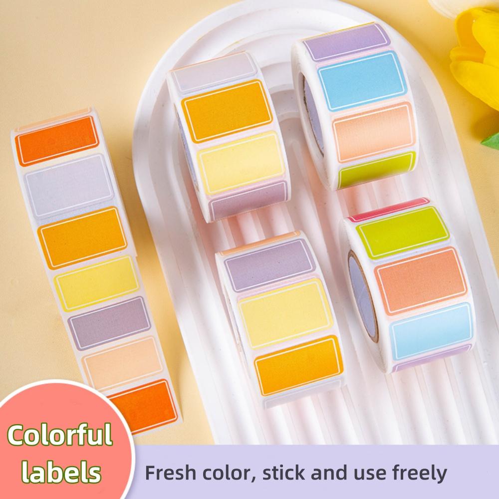 500 Waterproof Colored Labels Stickers Color-Coding Removable Labels Solid Colors Tags for Inventory Address File Classification