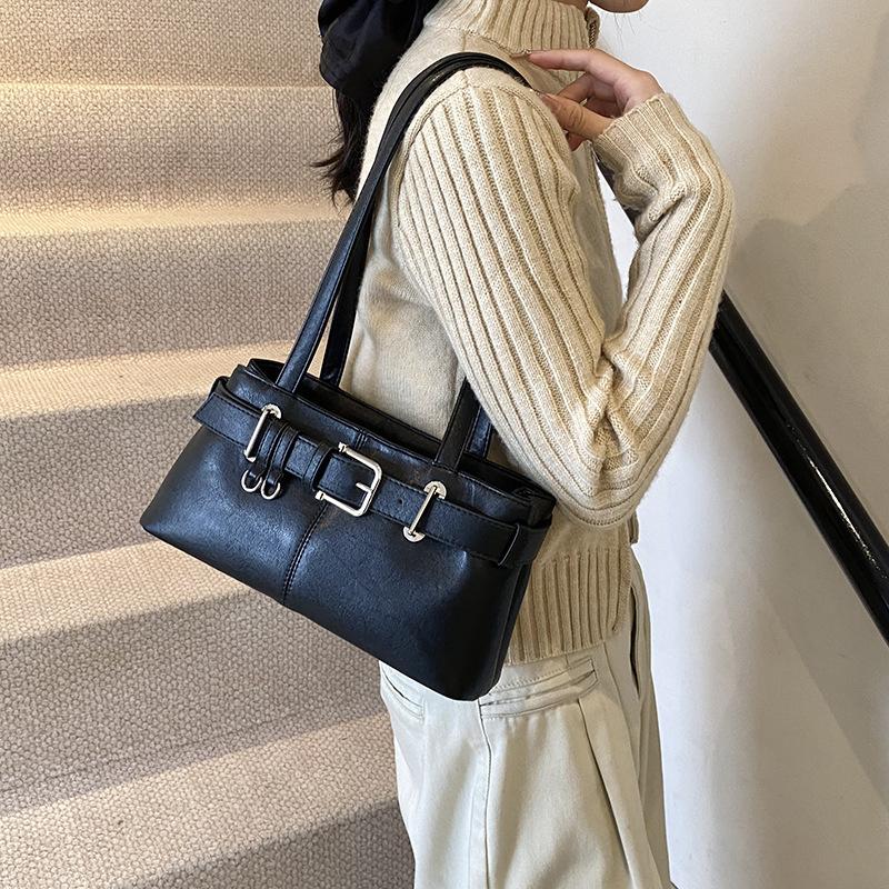 High Quality Retro Versatile Women'S Shoulder Tote Bag Underarm Bag  Handbag Large Capacity Commuter Bag Girl Purse Gift