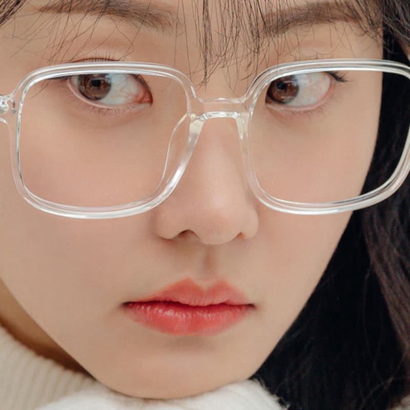 

134MM Big Size Square Blue Light Transparent S000773 FREE