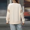 Women's Casual Splicing Long Sleeve Round Neck Sweatshirt