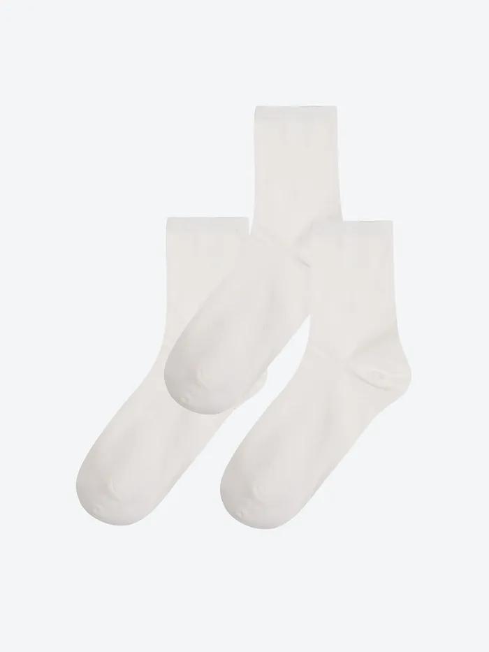 [Standard] 3-Pack Plain Middle Socks HPAO3FA204
