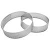 A84E-30 Pack Stainless Steel Tart Ring, Heat-Resistant Perforated Cake Mousse Ring, Round Ring Baking Doughnut Tools, 8Cm
