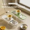 3in1 Garlic Ginger Grinder Kitchen Gadget Mini Garlic Grinder Manual Garlic Press Kitchen Tools for Crushing Spices Herbs Garlic