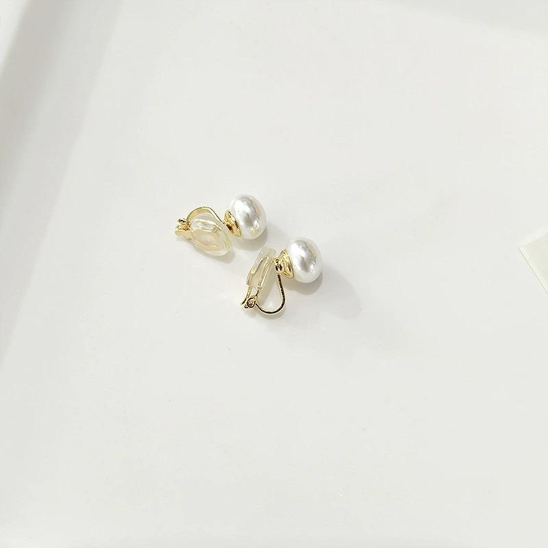 2025 Cherry Blossom Pink Pearl Stud Earrings for Women | Niche Design Ear Clips | High-End Jewelry