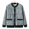 Middle-aged and Old New Mother's Fleece Thickened Cardigan Sweater Grandma Autumn and Winter Knitted Sweater Women's Old Lady Coat