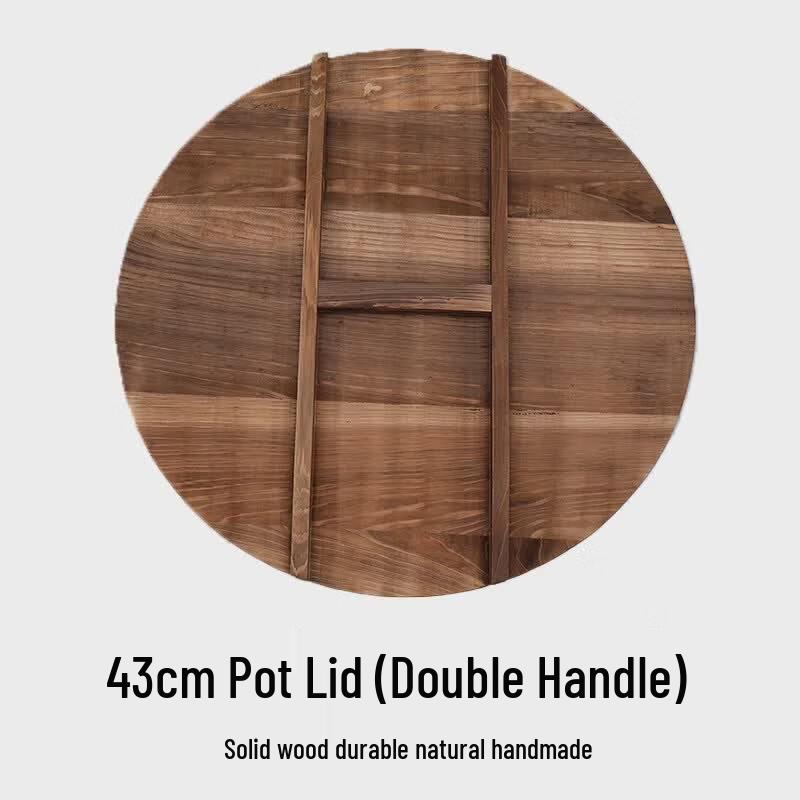 Traditional Round Solid Fir Wood Pot Lid