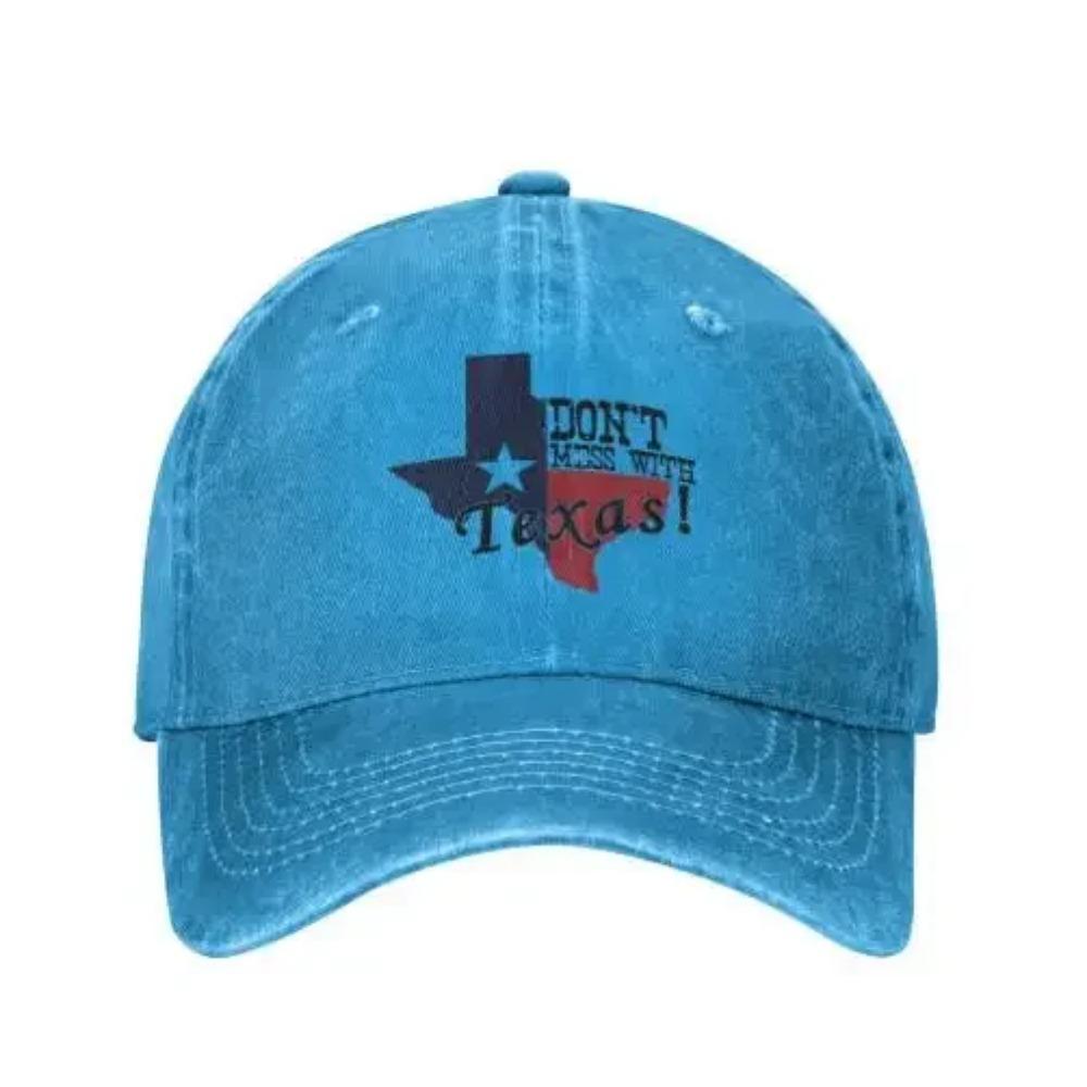 

Джинсовая кепка Не шутите с техасскими бейсболками для пап, классические регулируемые повседневные спортивные кепки для мужчин и женщин, серые Adjustable синий