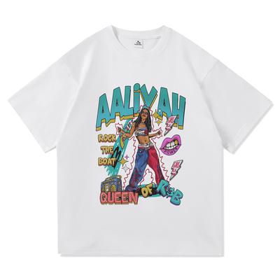 Aaliyah T-Shirt Mode Herrenbekleidung Harajuku Unisex Hohe Qualität Baumwolle Oberteile Manga Lustige Grafik-T-Shirts für Fans Geschenke