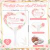 50 sztuk wachlarzy urodzinowych Prezent na przyjęcie Quinceañera Ręczny wachlarz plastikowy Upominki na przyjęcie Quinceañera dla gości Różowe wachlarze ręczne w kształcie serca