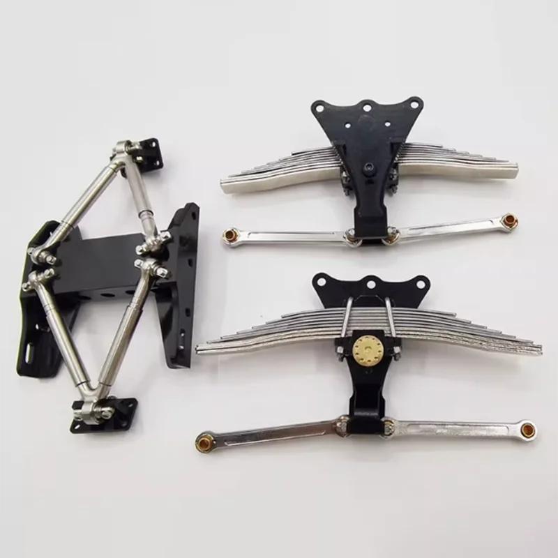 Metal Rear Spring Shock-absorbing Kit for 1/14 RC Truck Tamiya SCANIA 770S R620 VOLVO Arocs MAN TGX Car Accessories