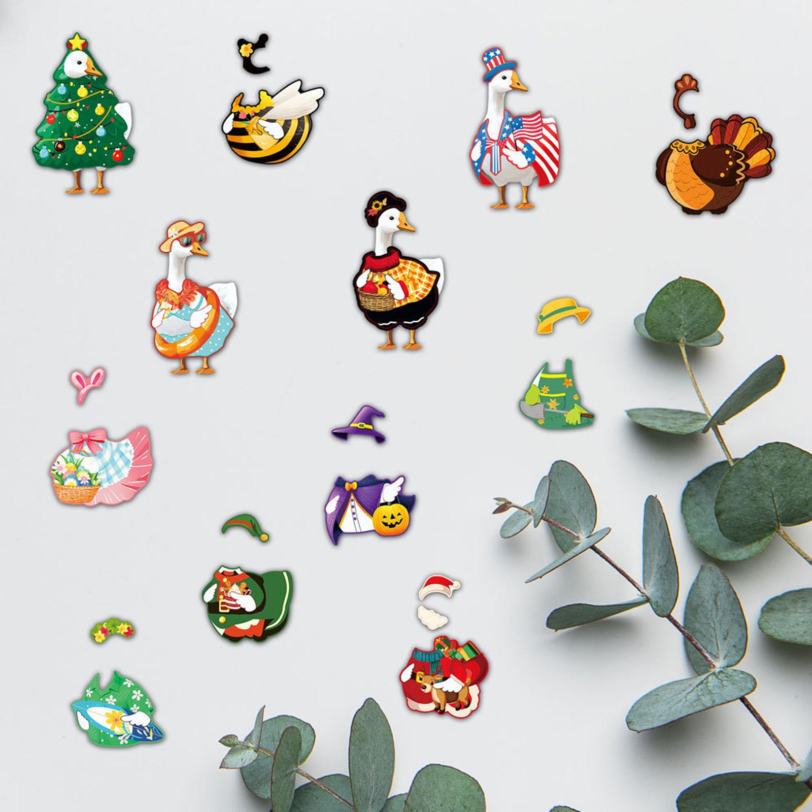 

Cute Dress-Up Fridge Magnet Holiday Locker Mailbox Magnetic Car Sticker One Size