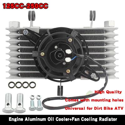 Universal ATV Aluminum Oil Cooler & Fan Radiator for 125-250CC Off-road Vehicles