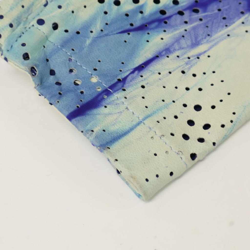 ZELE-PARIS Deerskin Perforated Zip-Up Hoodie Jacket 48 blueUsed