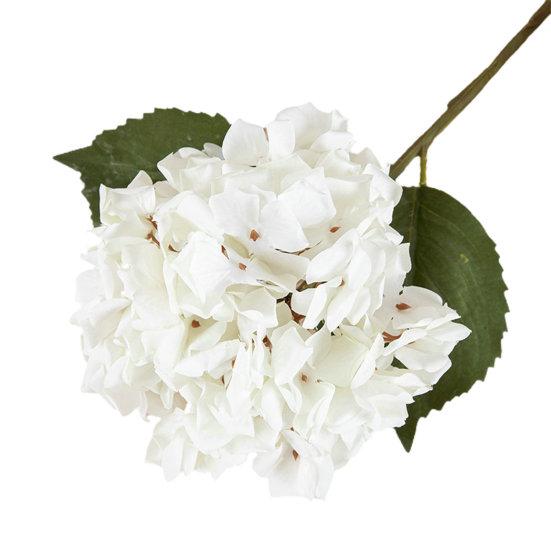 Floare de hortensie artificială utilă Frunzele verzi realiste creează atmosfere