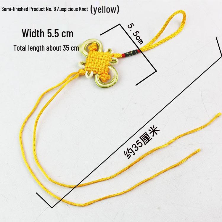 Small Unfinished Chinese Knot with Tassel and Butterfly Pendant – Handcrafted Decorative Knot