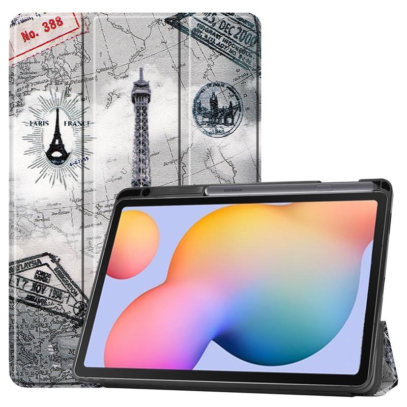 Tablet Case For Samsung Tab S6 Lite Cover With Pencil Holder 10.4 Inch 2022 SM-P610 PU Leather Cover For Samsung Galaxy S6 Lite Case Tablet