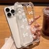 Bowknot Print Soft Silicone Clear Phone Case For iPhone 16 Pro 16E 15 Pro Max 14 13 12 11 Transparent Slim Shockproof Bumper Cover
