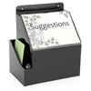 B03B-Donation Box With Lock With Side-Pocket Collection Boxes For Voting Locking Suggestion Mailbox For Fundraising, Voting Box