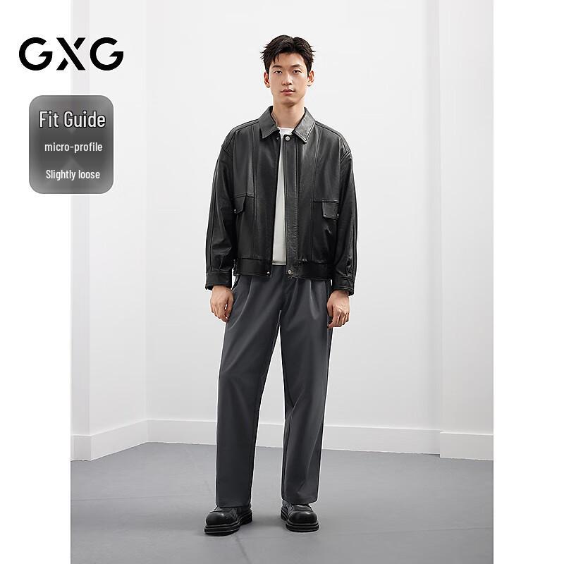 GXG Men's Sheepskin Vintage Leather Jacket