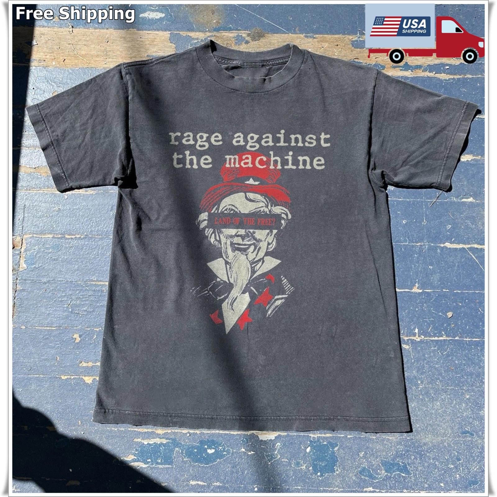 Rage Against The Machine Land Of The Free Unisex Black T-shirt, Size S-5XL XXL
