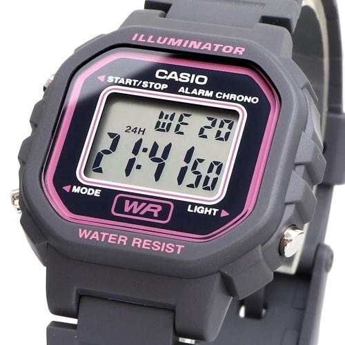 Casio Digital Watch Chipkashi Cheap Casio LA-20WH-8A Ladies Girls Kids Gray X Pink Overseas Model
