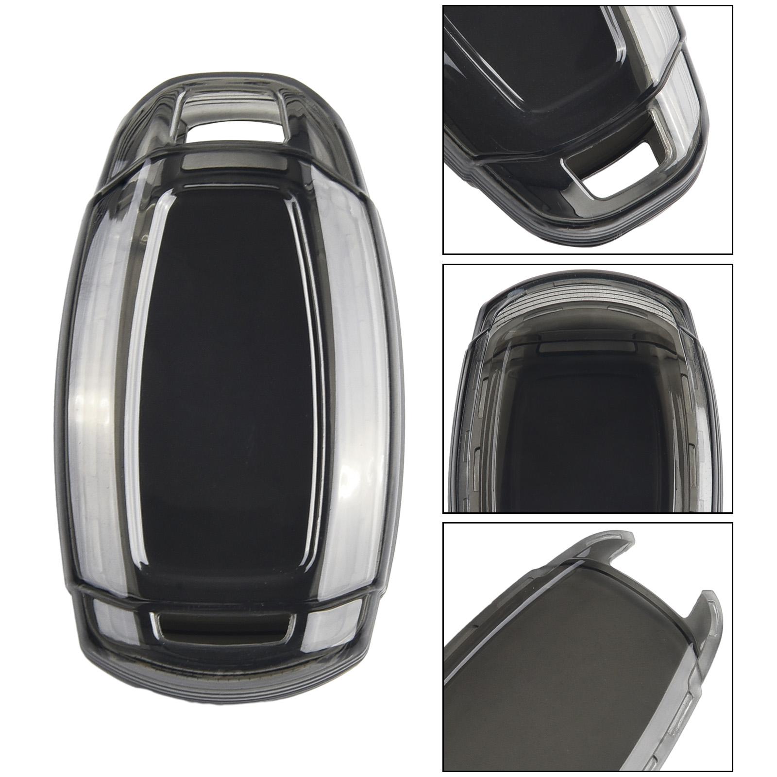 

Car Accessories Key Case For Palisade Venue Accent Lightweight Transparent Black Black CRYSTAL CLEAR Brand New