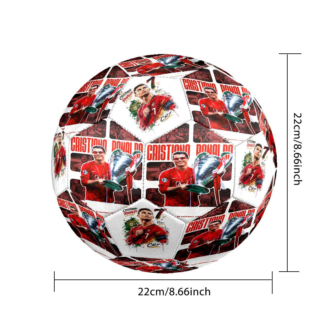 Ronaldo's Cr7 Football Trick Size 5 Soccer Football Machine-Stitched Indoor/Outdoor Universal Football for Football Accessories