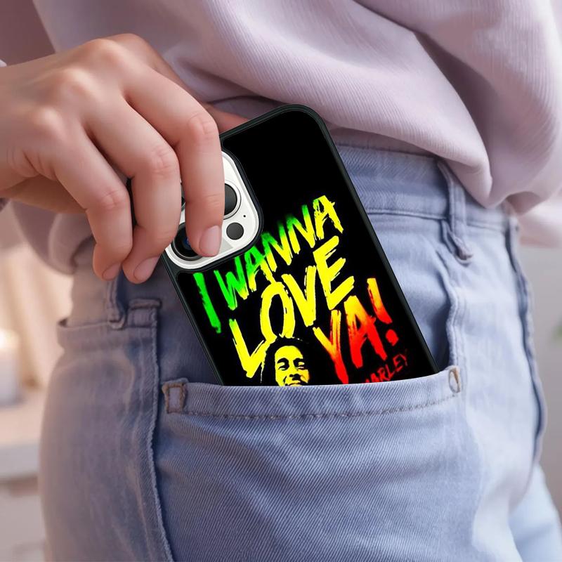 Bob Marley Rasta Löwe weiche Handyhülle für iPhone 17 Air 15 16e 14 13 Pro Max Hülle 12 11 Pro Max PLUS Schutzhülle