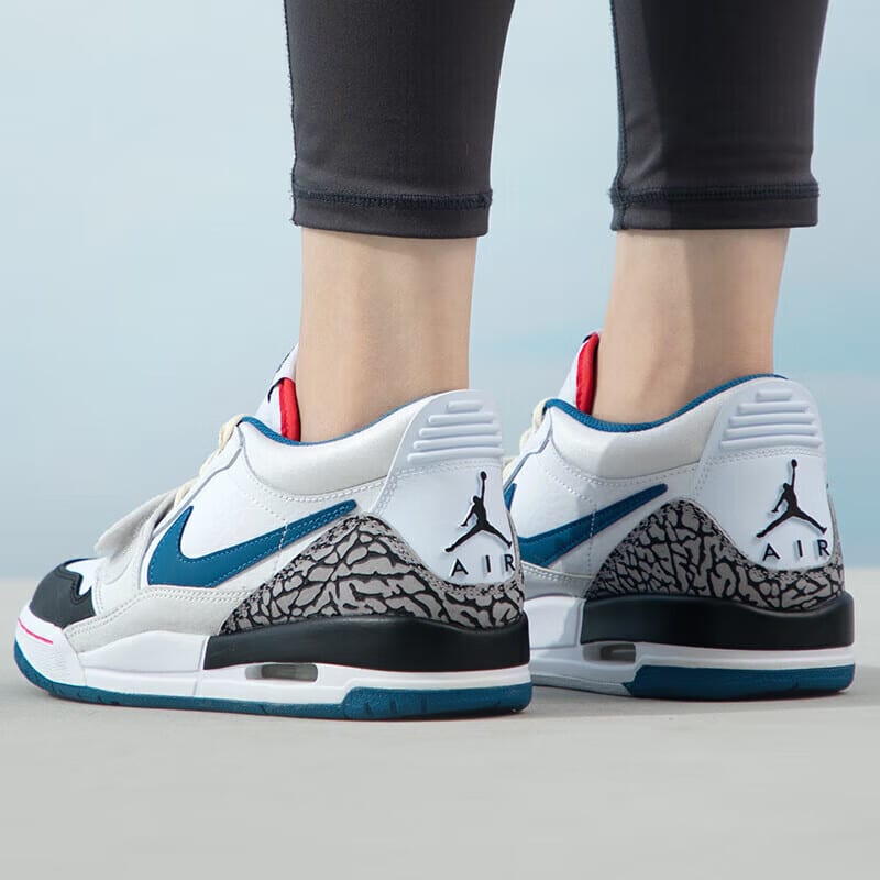 Jordan Legacy 312 GS Low Top Basketball Shoes White Blue Unisex FV8117-141