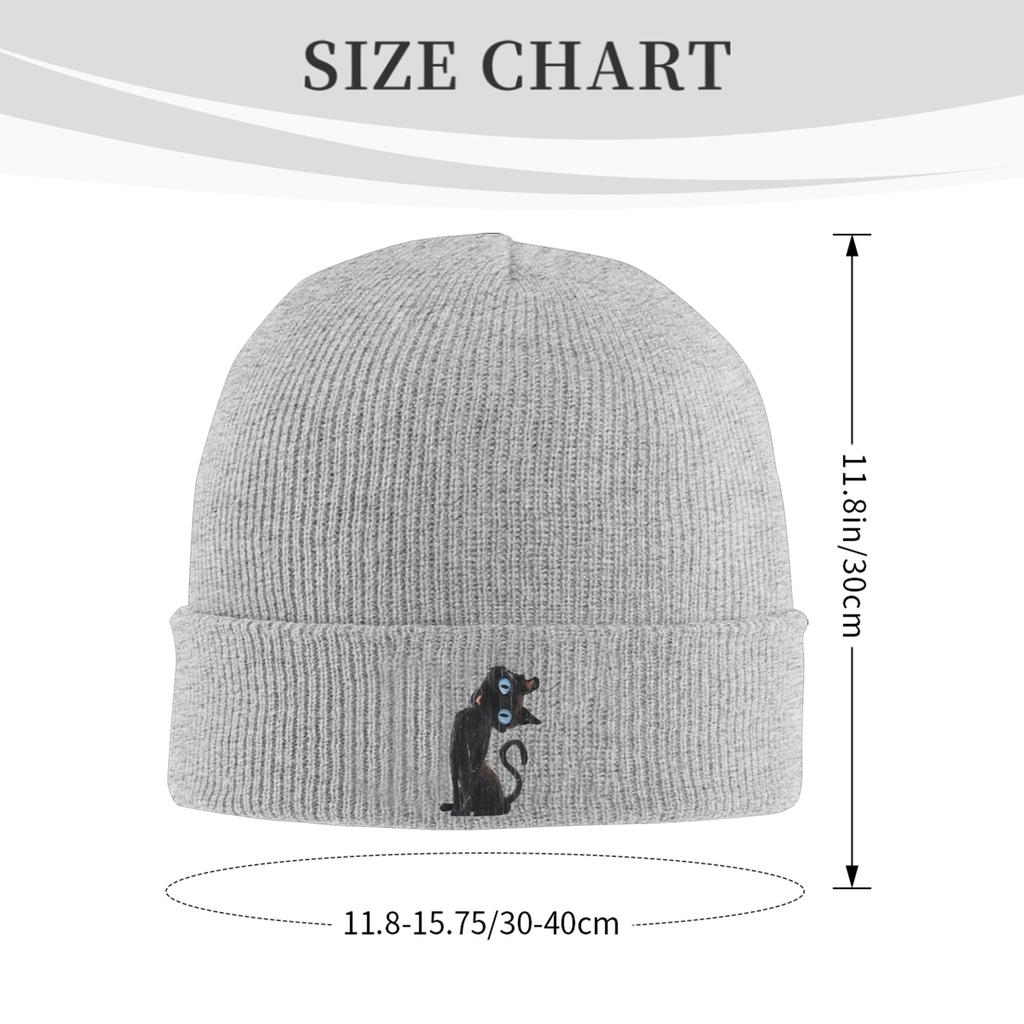Coraline Cat Cute Cat Meme Beanie Hats  Bonnet Hats Men Women Unisex Gym Skullies Beanies Autumn Winter Pattern Head Wrap Caps