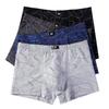 Men's Summer Cotton Boxer Briefs, Thin & Breathable, Boys' Basic Style, Cool, Boxed Set of 4.