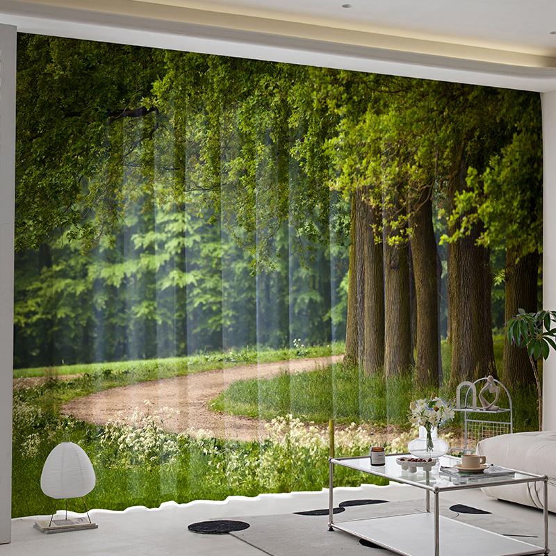 Tájkép Vízesés Erdő Természet Látvány Ablakfüggönyök Rolók Gyerekszobába Nappaliba Fürdőszobába Konyhába Ajtóra Lakásdekoráció