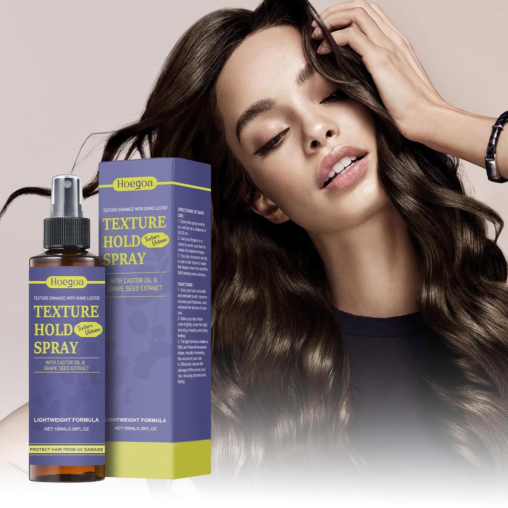Spray Fissante Texture Capelli Migliora la Lucentezza Asciugatura Rapida Finish Naturale Unisex Uomo Donna Protezione dal Calore Non Appiccicoso Tenuta