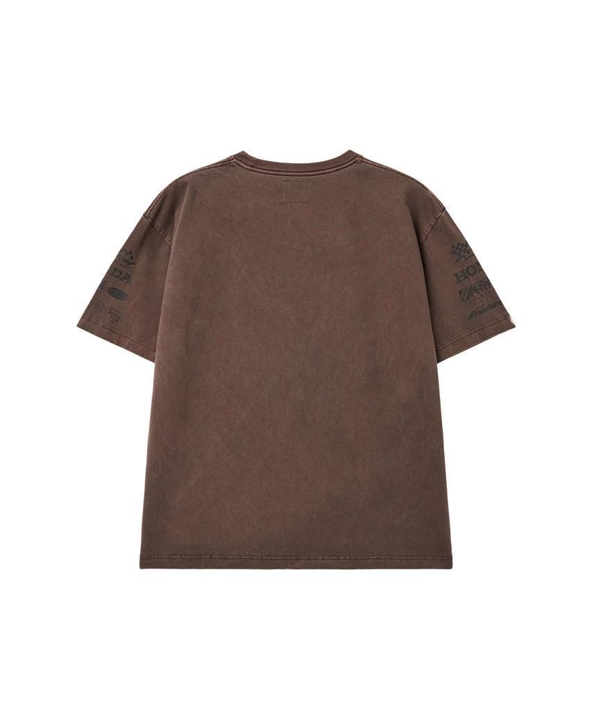 PHYPS MOTORCYCLE Womens Wing Collect Logo Short Sleeve Pigment Brown