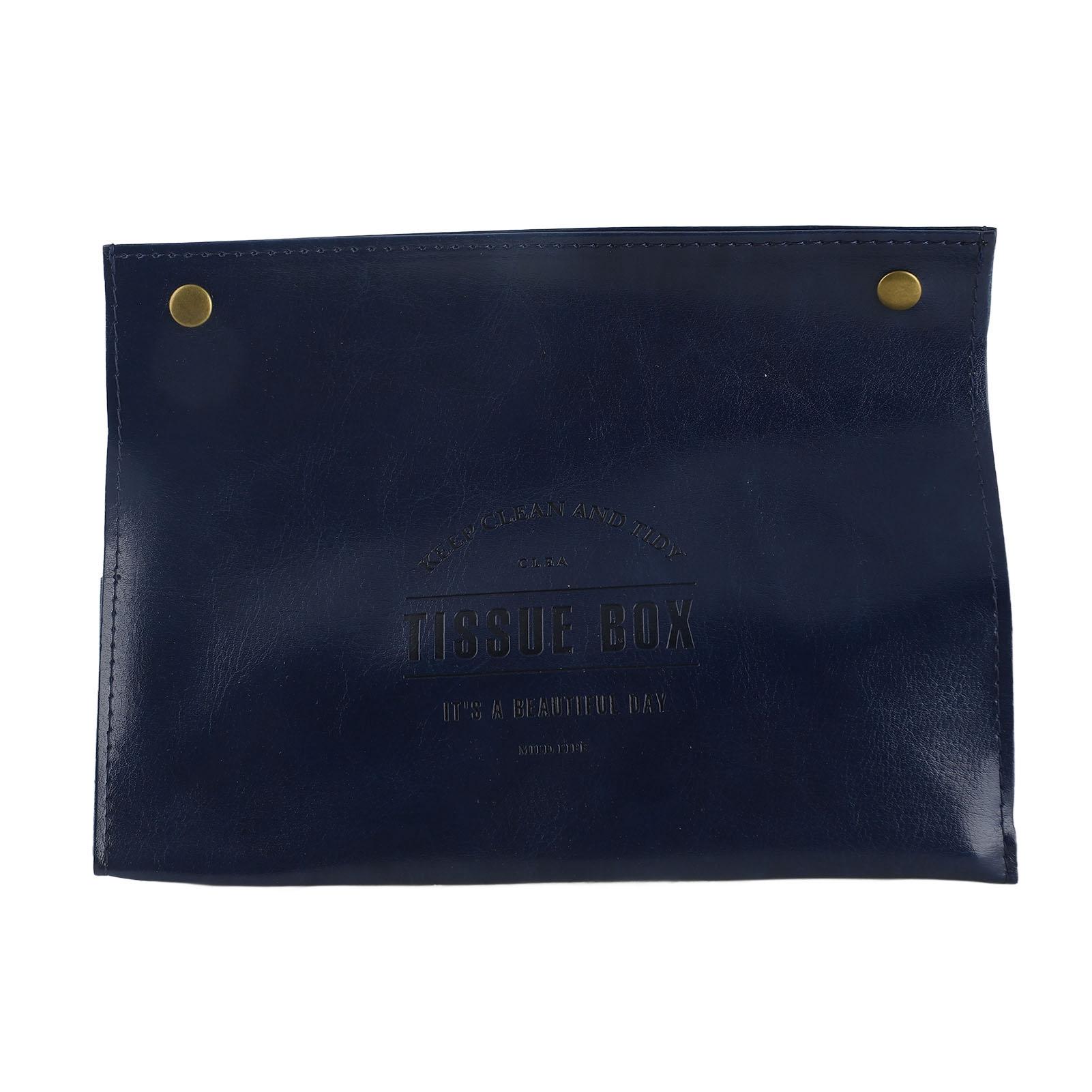 

Оригинальная коробка для салфеток из искусственной кожи, настольный органайзер для салфеток для спальни, гостиной, серого цвета синий