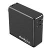 black 135w dual type-c gan charger with 1.8m cable