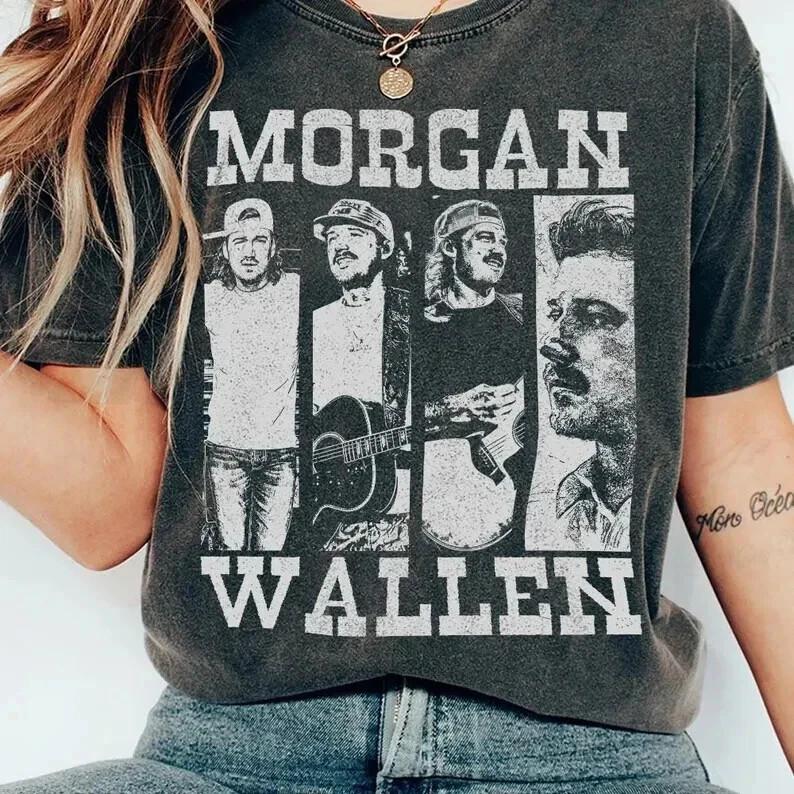Morgan Wallen Tour 2025 T-Shirt Graphic Design Reprint Vintage Charcoal Unisex Unisex T-Shirt XXXXL
