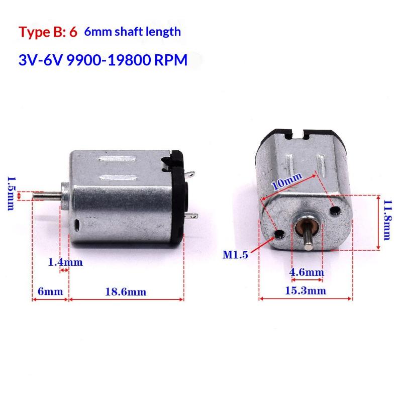 1/5Pcs Dc 3V 3.7V 5V 6V 12V High Speed Micro Electric Motor Ff-030 Mini Mute 030 Motor Diy Hobby Toy Lock Car Av Device