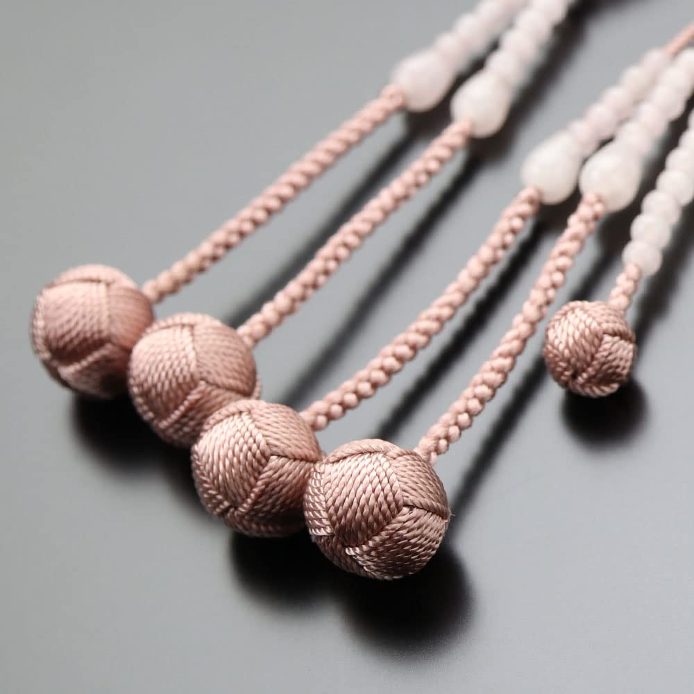 Mărgele de rugăciune budiste Nichiren pentru femei, 8 dimensiuni, 108 mărgele, cuarț roz, sanscrită, Tenbo, mărgele de rugăciune Kyoto, Kyoto cu două roți duble