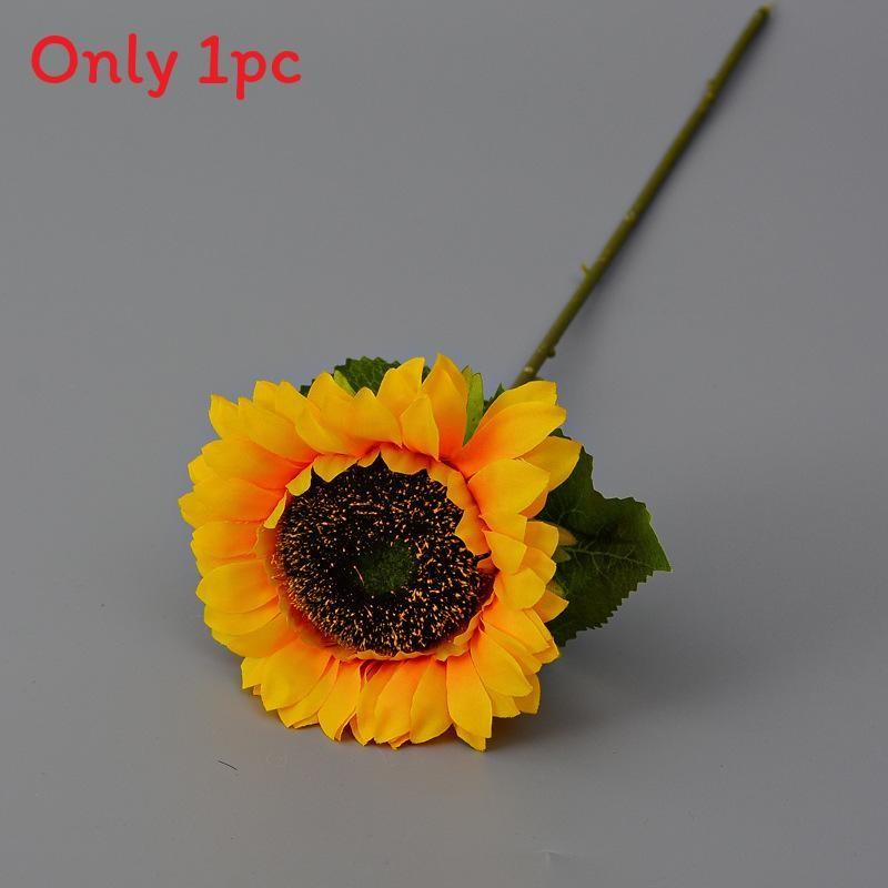 Artificial Silk Sunflower Flower Arrangement For Home Office Wedding Decor