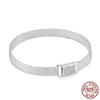 Armbånd 925 Sølv & Rosegull Kubisk Zirkonia Lås Refleksjon Armbånd for Kvinner Armbånd Sølvsmykker