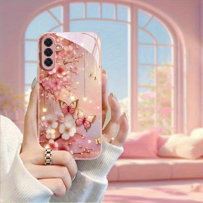 Custodia per Telefono in Vetro Elegante e Bella, Molto Richiesta, per Ragazza, per Samsung Galaxy S26 S25 S24 S23 S22 S21 FE, Ultra, Plus