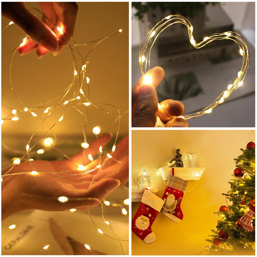 2M 20 Led Strings Copper Wire Christmas Wedding Party Decoration LED String Fairy Lights #470298