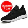 Fashion Summer Breathable Mesh Elevator Shoes for Men 7cm Invisible Height Increase Outdoor Black Sneakers Casual Soft Lightweight Shoes