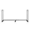 Firewood Rack with Waterproof Cover, 2.57m Outdoor Firewood Holder, 1/2 Cord Storage Metal Log Holder, 299kg Max Weight Capacity, Top Covered,