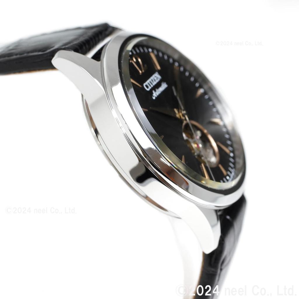 Citizen Automatic Open Heart Black NH9131-14E Men's Watch, Design, See-Through Back, Waterproof,