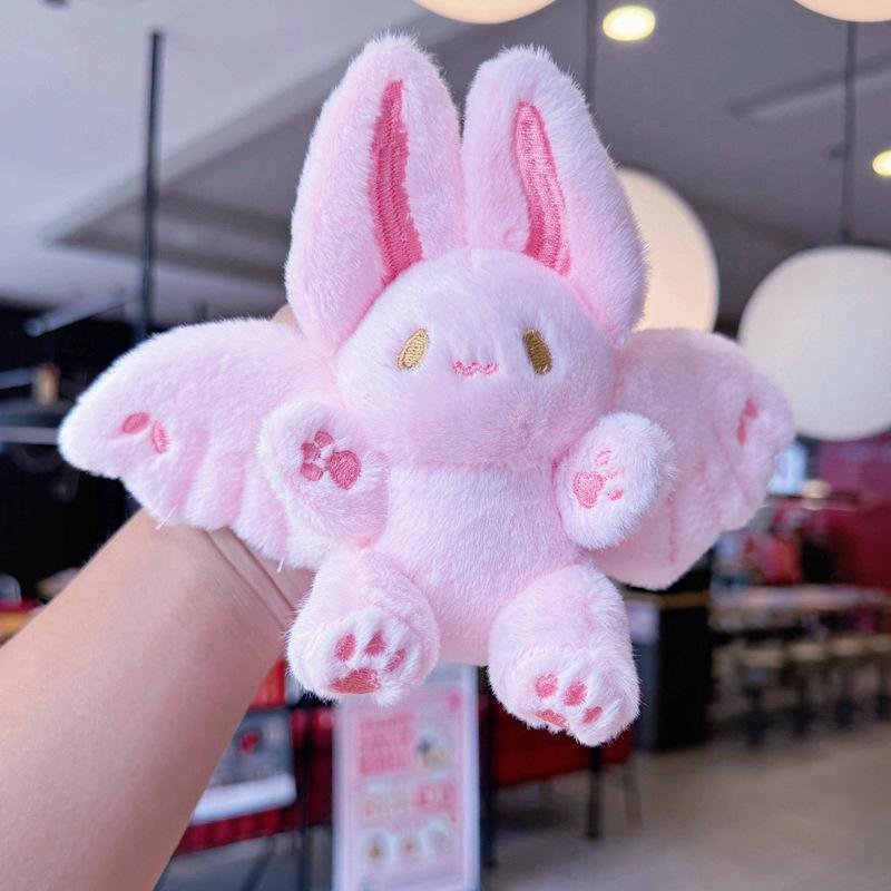 15cm Kawaii Bat Rabbit Plush Toys Cute Bat Rabbit Plush Pendant Keychain Backpack Decor Plushies Stuffed Animals Doll Kids Gift
