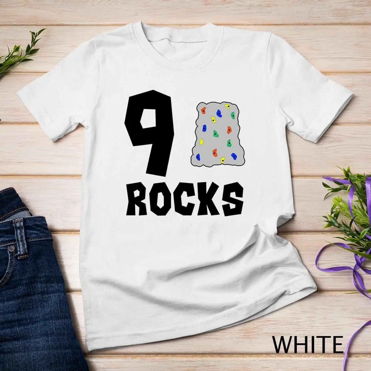Футболка на 9-й день рождения скалолазание XXXXXL белый