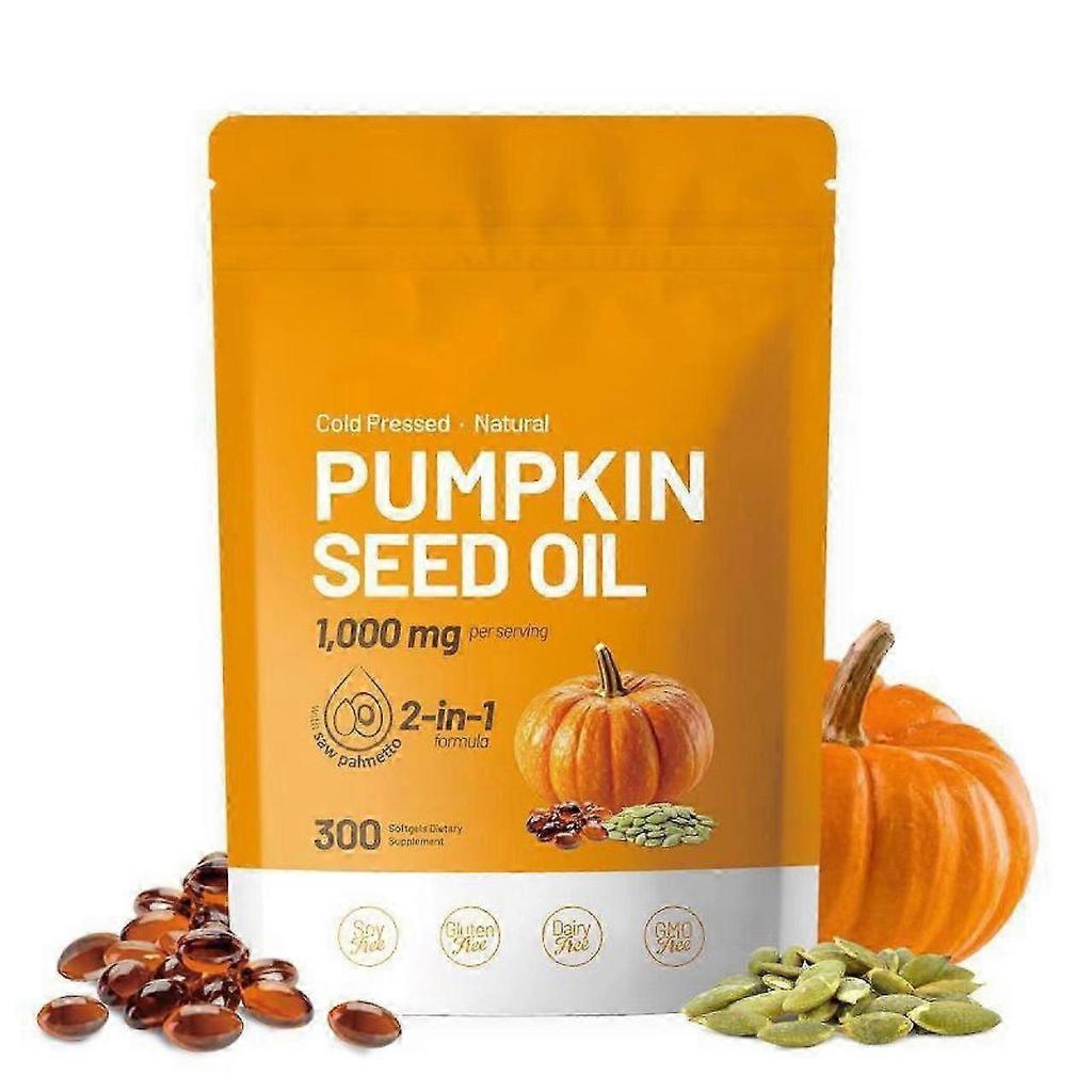 1-5x 2 In 1 Pumpkin Oil 300 Count Nutrition GELS