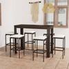 VidaXL Garden Bar Furniture 7 Pcs and Cushions Garden Lounge Dining Set Patio Terrace Furniture 3064786